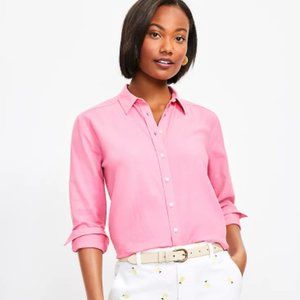 NEW withTAGS !! Anne Taylor LOFT Linen Blend Everyday Shirt